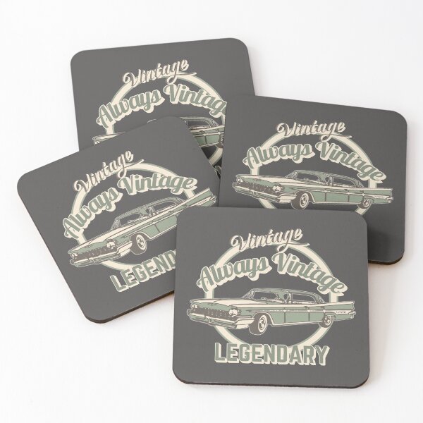 Item preview, Always Vintage Legendary Pale Green Car Design And Slogan designed and sold by TrulyEpoque.