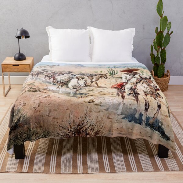 Item preview, “Vaquero Pack Train” by Edward Borein designed and sold by PatricianneK.