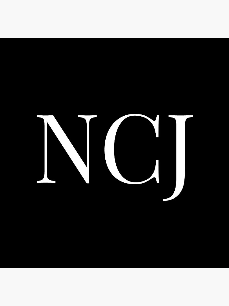 Thumbnail 3 of 3, Sticker, NCJ Logo - White designed and sold by NCJShop.