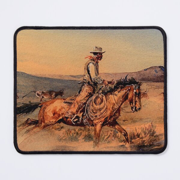 Item preview, “Riding Herd” Western Art by Edward Borein designed and sold by PatricianneK.