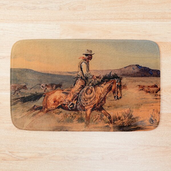 Item preview, “Riding Herd” Western Art by Edward Borein designed and sold by PatricianneK.