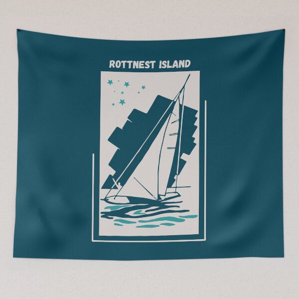 Item preview, Rottnest Island in Western Australia - Vintage Sailing Windsurfing Poster designed and sold by Vintage-TM.