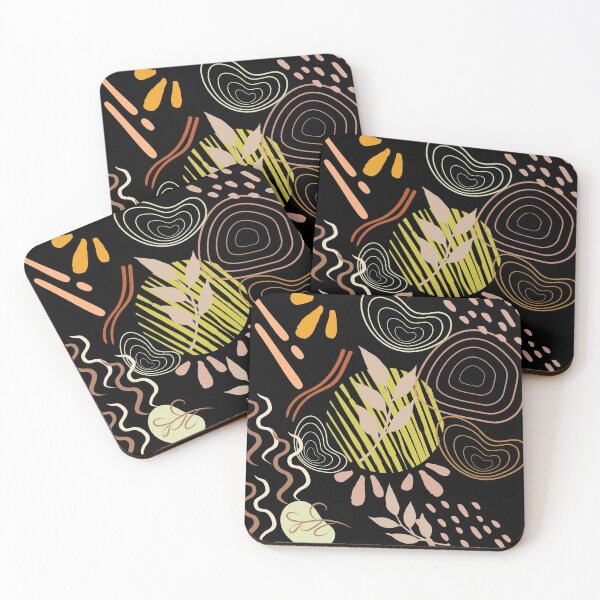 Item preview, background   autumn leaves, organic shapes designed and sold by bohemedesign.