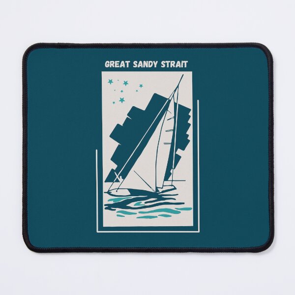 Item preview, Great Sandy Strait in Queensland, Australia - Vintage Sailing Windsurfing Poster designed and sold by Vintage-TM.