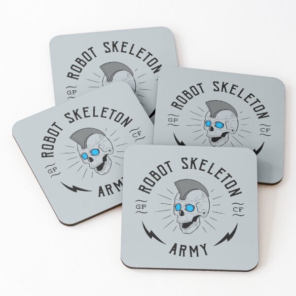 Item preview, Robot Skeleton Army - Gray designed and sold by thedustyshelves.