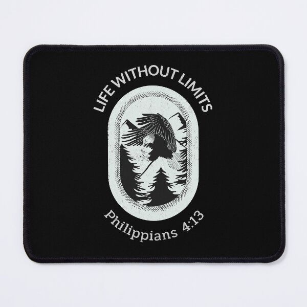 Item preview, LIFE WITHOUT LIMITS Philippians 4:13 Christian Bible Verse With Eagle and Mountains Emblem -Inspirational Quotes designed and sold by macfriends.