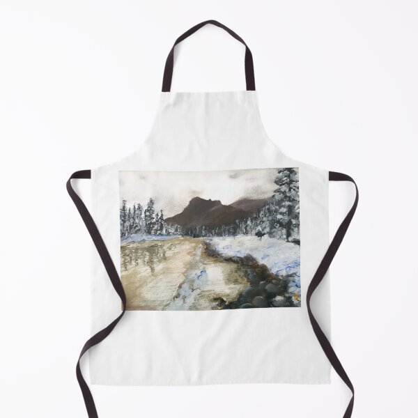 Item preview, Oil Pastel Snowy River designed and sold by LitArtByGina.