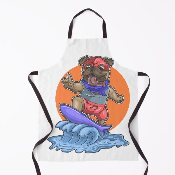 Item preview, Funny Cute Pug Surfing On The Waves - Pug Surfing designed and sold by AR Studios.