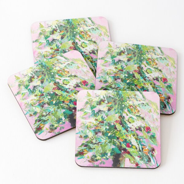Item preview, Green Holiday Tree on Pink designed and sold by CindyHH.