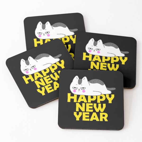 Item preview, Happy New Year cat designed and sold by Alex-Creare.