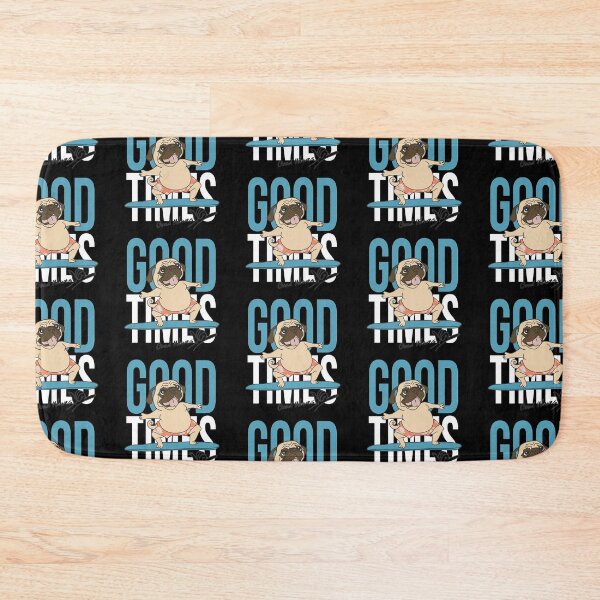Item preview, Good Times Good Waves Funny Cute Pug Surfing On The Waves - Pug Surfing designed and sold by AR Studios.