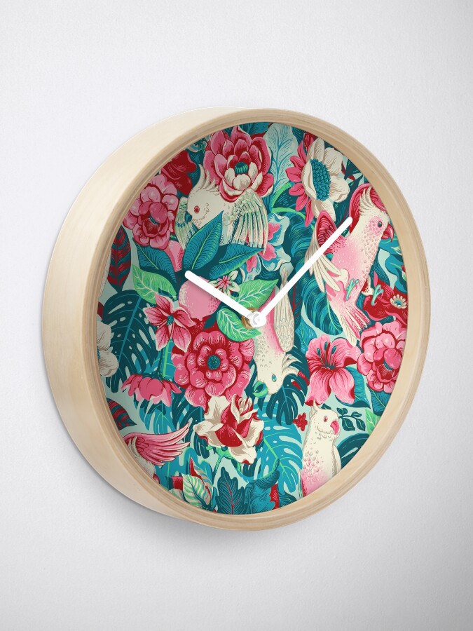 Thumbnail 1 of 4, Clock, Florida Tapestry - daytime version designed and sold by celandinestern.