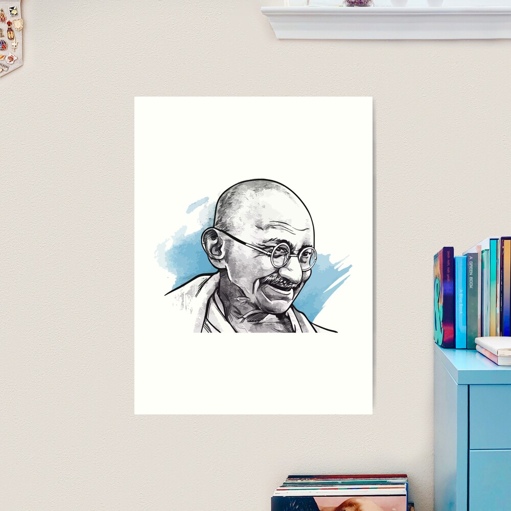 Gandhi ji drawing using number 2 | Sudhanjali Arts | Anishlovo · O Desh  Mere | Facebook