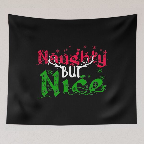 Item preview, Naughty but Nice Shirt, Funny Christmas Shirt, Christmas Shirt, Naughty List, Nice List designed and sold by Mixture-DESIGN.