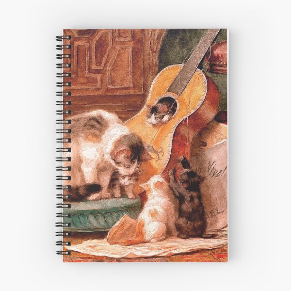 Item preview, Mama Cat Kittens and Guitar - Painterly Interpretation of The Musicians designed and sold by SeaChangeDesign.