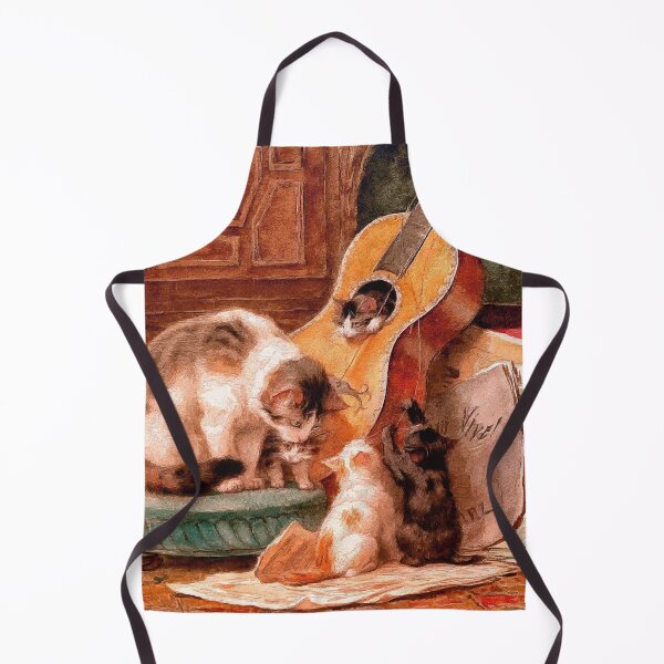 Item preview, Mama Cat Kittens and Guitar - Painterly Interpretation of The Musicians designed and sold by SeaChangeDesign.