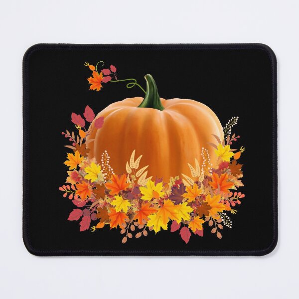 Item preview, Pumpkin and colorful autumn leaves, autumn is coming, pumpkins, halloween, fall, autumn, orange designed and sold by Collagedream.