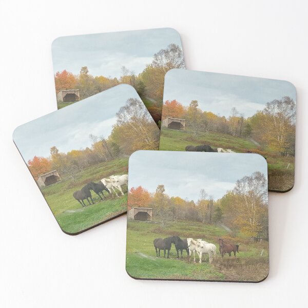 Item preview, Farm and horses in autumn | autumn landscape farm designed and sold by NathBros.