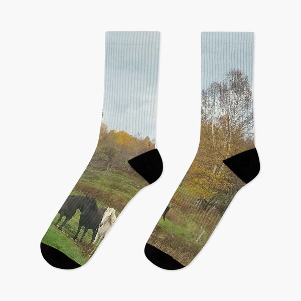Item preview, Farm and horses in autumn | autumn landscape farm designed and sold by NathBros.
