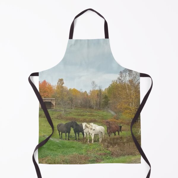 Item preview, Farm and horses in autumn | autumn landscape farm designed and sold by NathBros.