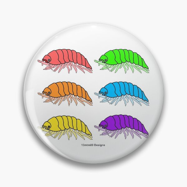 Item preview, Rainbow Pill Bugs (white) designed and sold by 13mtm80-Designs.