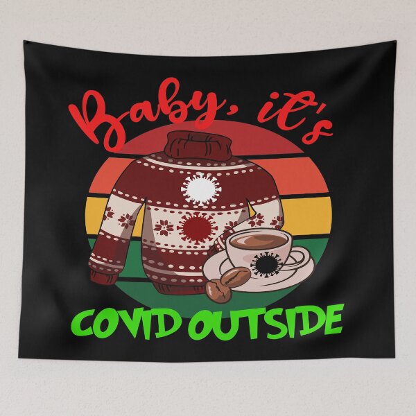 Item preview, UGLY SWEATER BABY IT'S COVID OUTSIDE~MEDICAL LABORATORY SCIENTIST FUNNY LAB TECH SCIENTIST MICROBIOLOGY designed and sold by Hippiesole.