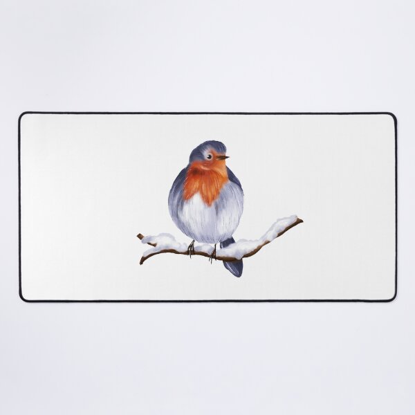 Item preview, Winter bird blue tit is sitting on the branch with snow. designed and sold by BananiLettering.