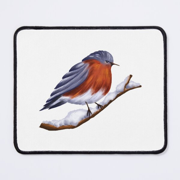 Item preview, Winter bird blue tit is sitting on the branch with snow. designed and sold by BananiLettering.