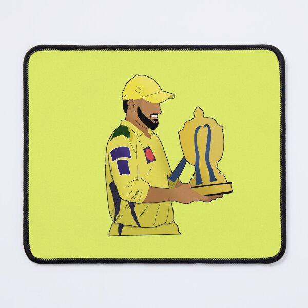 Item preview, MS Dhoni CSK 2021 IPL Winners designed and sold by HitFor6.