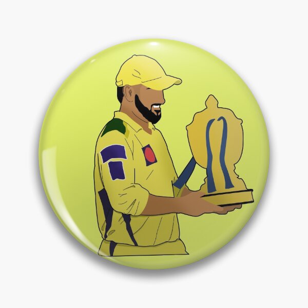 Item preview, MS Dhoni CSK 2021 IPL Winners designed and sold by HitFor6.