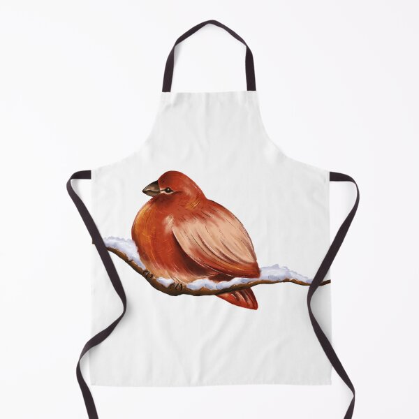 Item preview, Winter bird red sparrow is sitting on the branch with snow. designed and sold by BananiLettering.