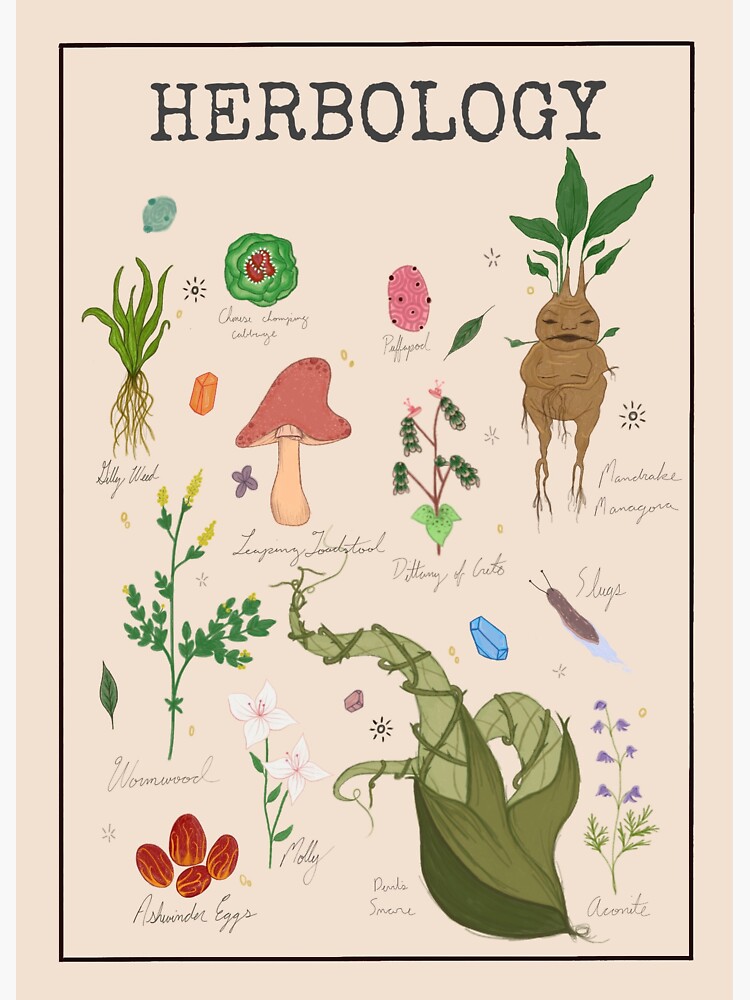 "Herbology Poster " Sticker for Sale by mblacksm Redbubble