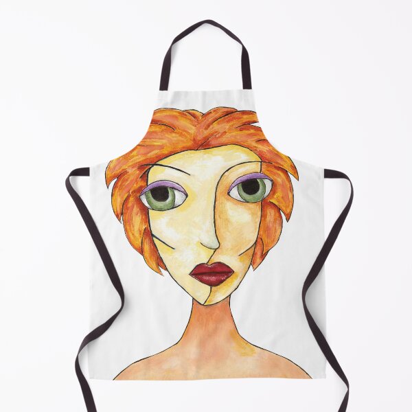 Item preview, Vintage female portrait orange hair designed and sold by ZoJovArt.