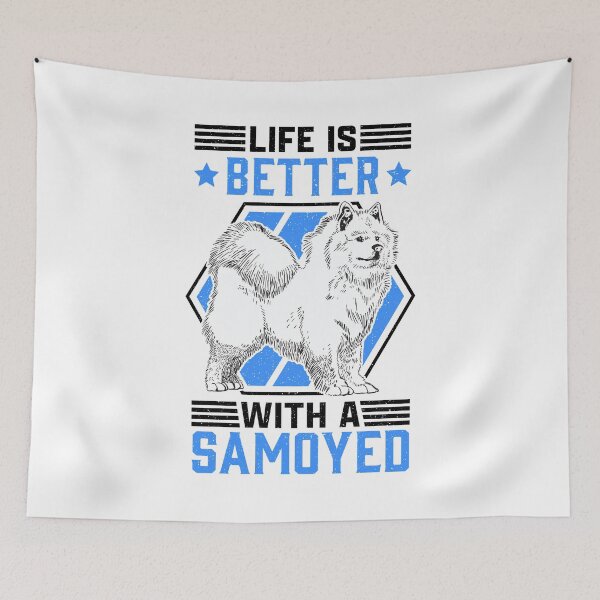 Item preview, Life with Samoyed Sled Dog Samojedenspitz designed and sold by madgrfx.