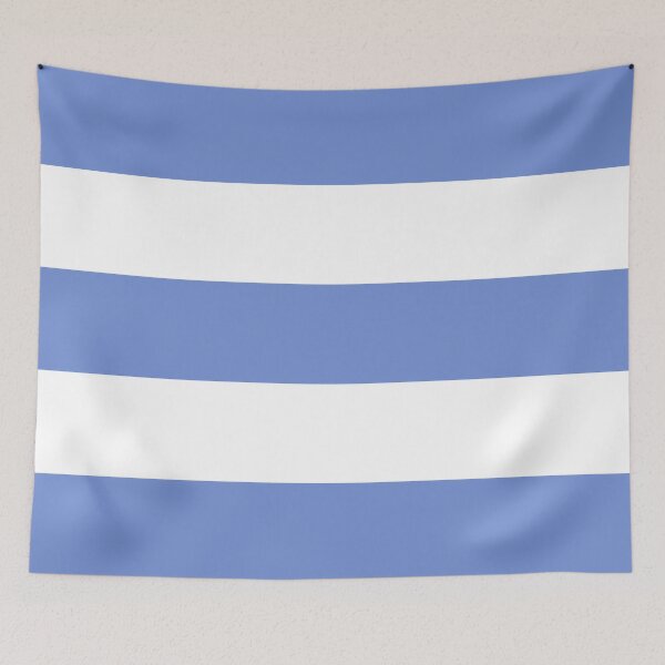 Item preview, Large DANUBE BLUE and WHITE Horizontal STRIPES designed and sold by RachelMacht.
