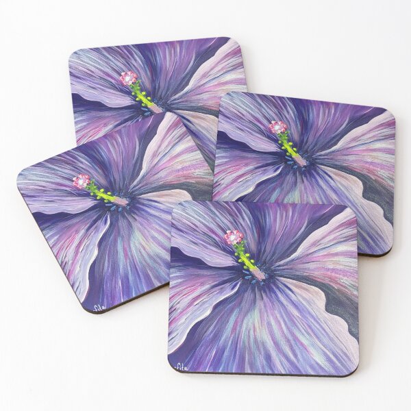 Item preview, Hibiscus purple flower designed and sold by Almisfita.