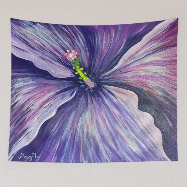 Item preview, Hibiscus purple flower designed and sold by Almisfita.