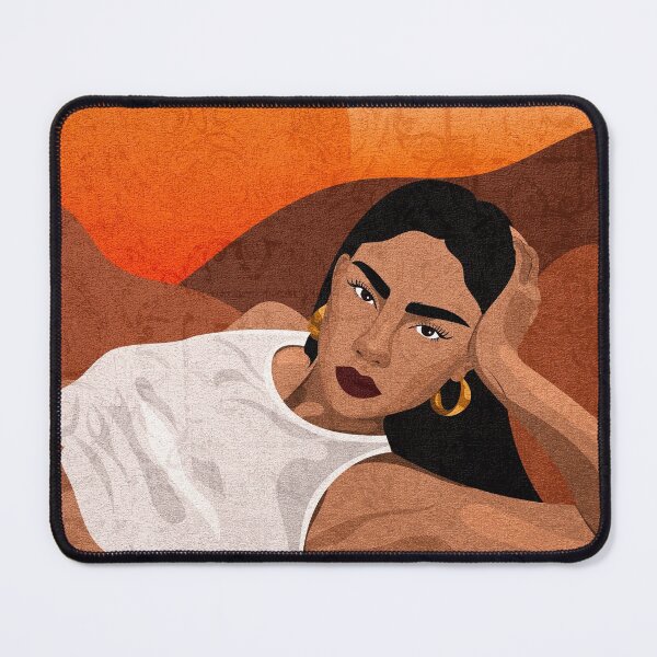 Gaïa - woman on a sunrise Mouse Pad