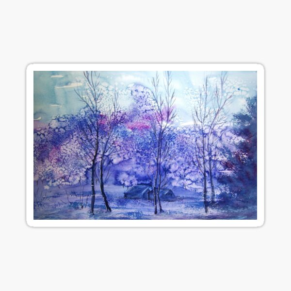 Watercolor Forest Sticker