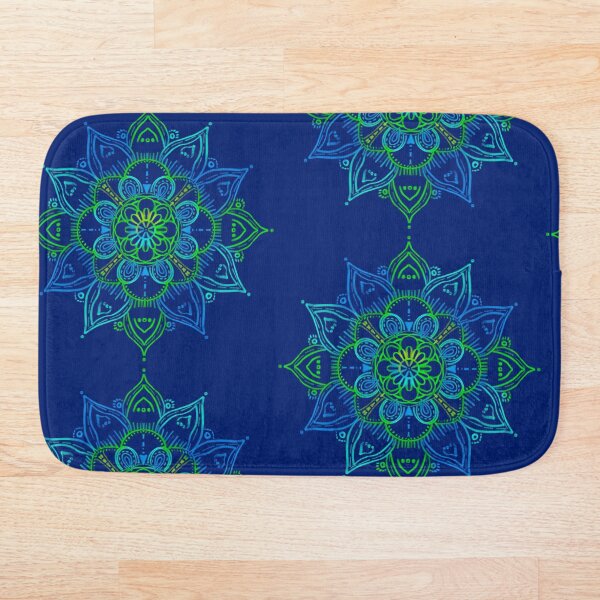 Artikelvorschau, Grünes und blaues Mandala entworfen und verkauft von ameliaesmith.