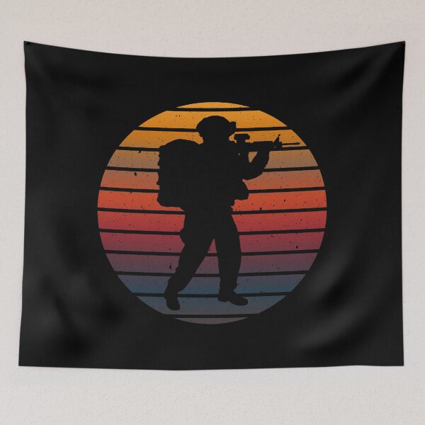 Item preview, Solider on a vintage style sunset distressed design  designed and sold by PinnockDesigns.