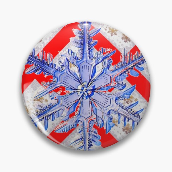 Item preview, BLUE SNOWFLAKE PATTERN RED ART designed and sold by sharlesart.