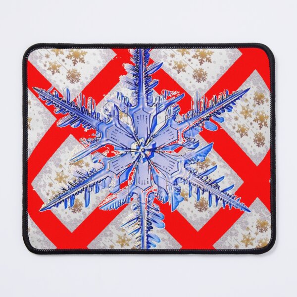 Item preview, BLUE SNOWFLAKE PATTERN RED ART designed and sold by sharlesart.