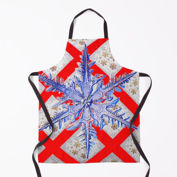 Item preview, BLUE SNOWFLAKE PATTERN RED ART designed and sold by sharlesart.