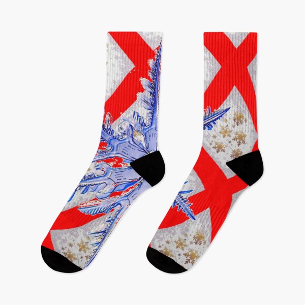 Item preview, BLUE SNOWFLAKE PATTERN RED ART designed and sold by sharlesart.