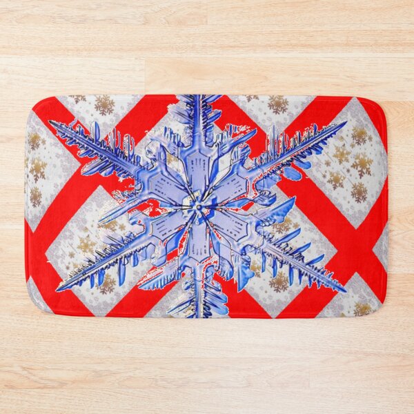 Item preview, BLUE SNOWFLAKE PATTERN RED ART designed and sold by sharlesart.