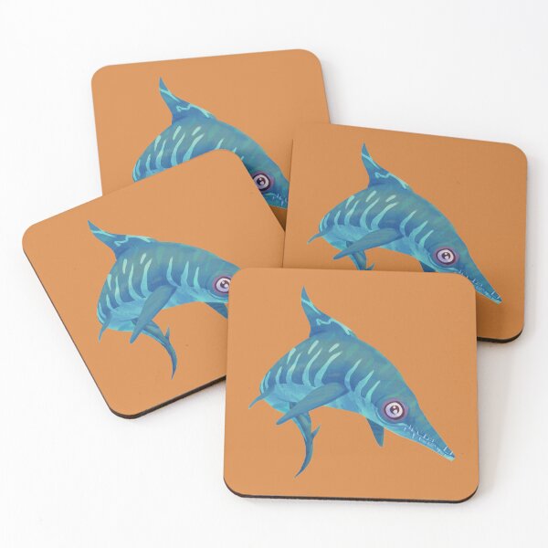 Item preview, Cute Cartoon Ichthyosaur Dino Illustration Teal Number Two designed and sold by stilo29.