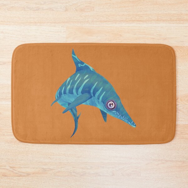 Item preview, Cute Cartoon Ichthyosaur Dino Illustration Teal Number Two designed and sold by stilo29.