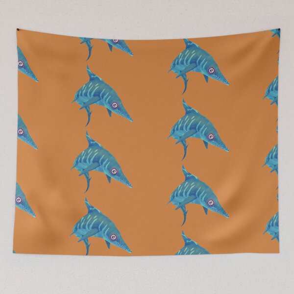 Item preview, Cute Cartoon Ichthyosaur Dino Illustration Teal Number Two designed and sold by stilo29.