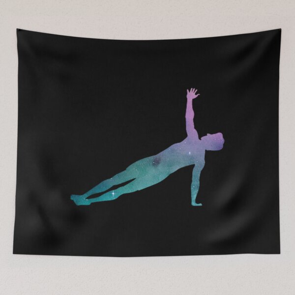Item preview, Side Plank Gymnast Acrobatic Sport Galaxy Space Yoga Workout designed and sold by Merchking1.